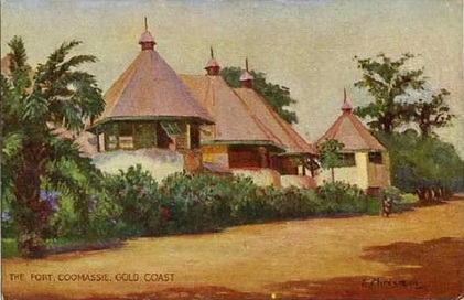 Picture, Fort Kumasi , postcard, old postcard, Ashanti