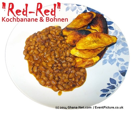 Red RedPlantains, Beans, Palm-Oil, Ghana Food, What food in Ghana, Hot Pepper