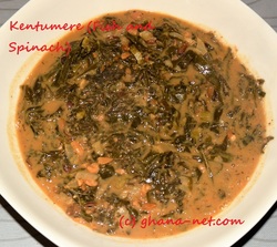 Kentumere, Fish, Spinach, Ghana Food,