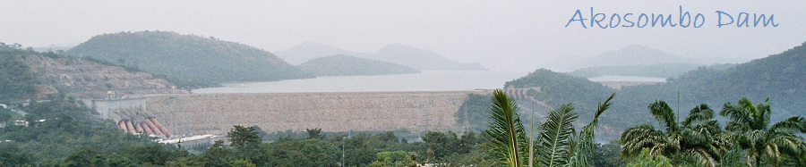 Akosombo Dam, view from Volta Hotel, Ghana
