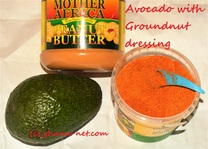 Avocado, Groundnut dressing,  picture of Avocado, Dry, Hot Pepper, an, Peanut Butter, Ghana Food, Cooking, How to Prepare, West Africa