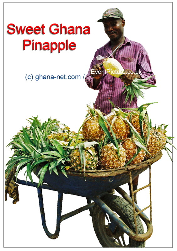 Fresh Ghana pineapple, eating out in Ghana, Ghana Food