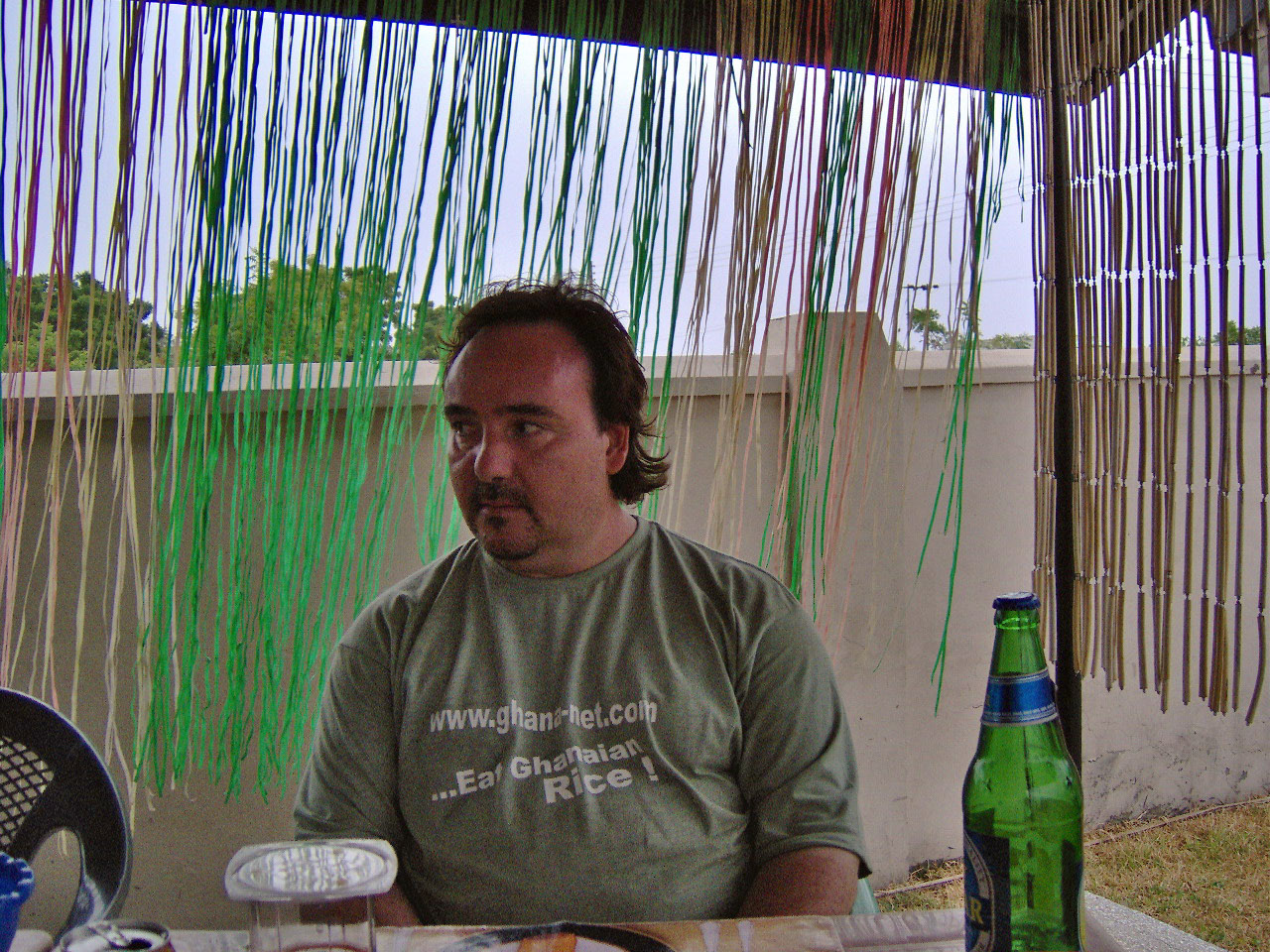 Remo Kurka at break near a heritage site in Ghana