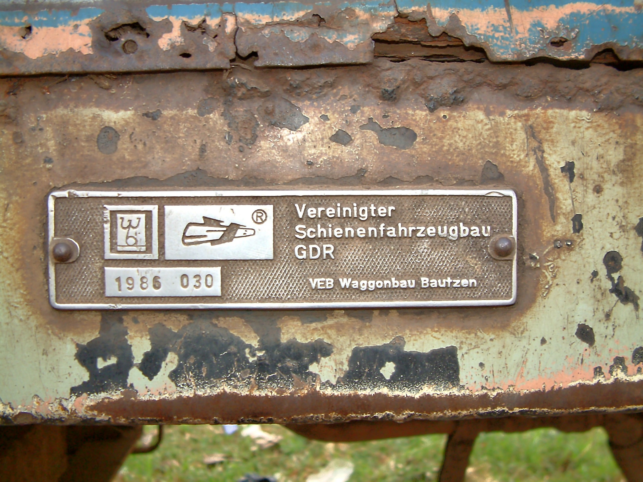 Carriage maker's plate, Bautzen, East Germany, 1986