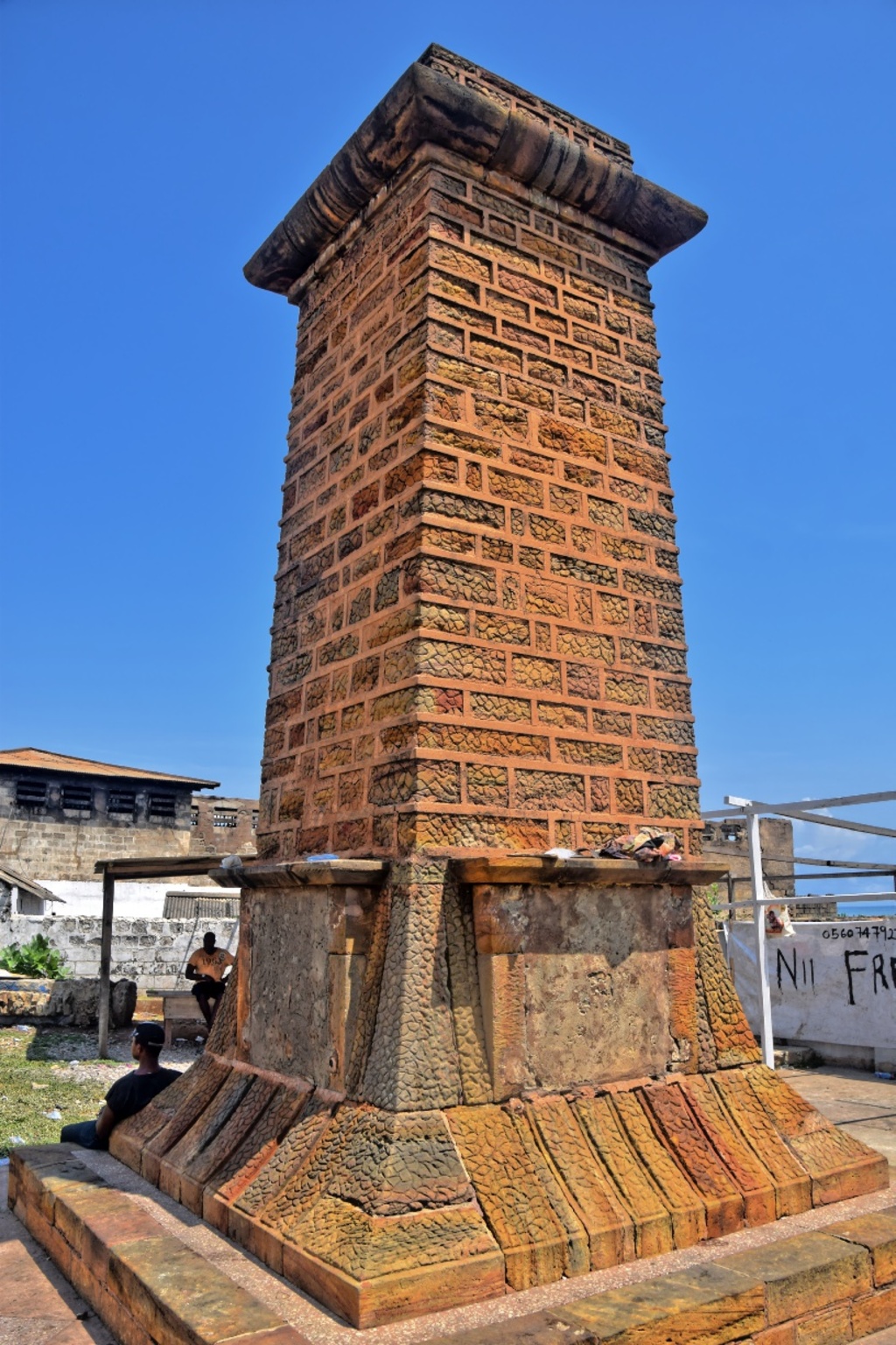 Baked in the sun and spiced with salt - The Sagrenti War Memorial, standing beside James Fort, Jamestown, photographed by (c) Remo Kurka, Accra, 2025